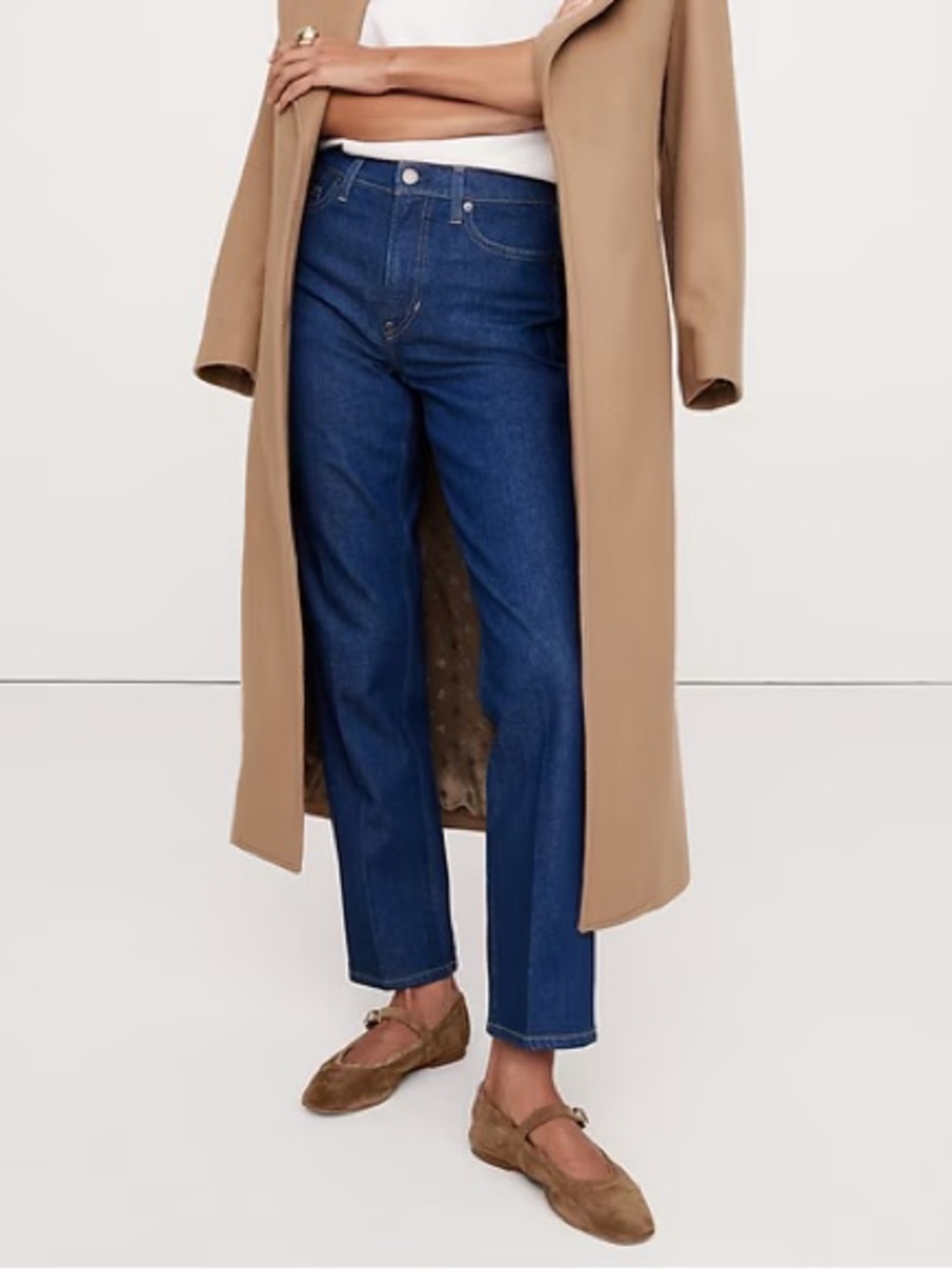 Banana republic HIGH-RISE STRAIGHT JEAN Medium Dark Wash